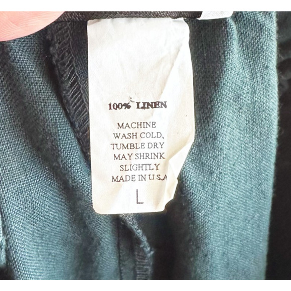 Eileen Fisher Wide Leg 100% Linen Trouser Pants Large Pleated Minimalist Classic - Picture 5 of 9